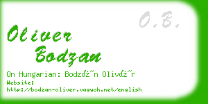 oliver bodzan business card